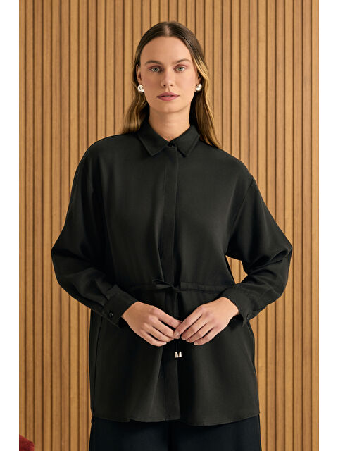 AKER Beli Bağcıklı Lyocell Tunik - S000478458-19351