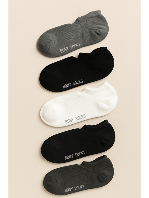 Katia And Bony Unisex 5'Li Basic Step Çorap Siyah Mix - S000504613-19351