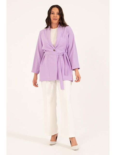 Mylinemoda Kuşak Detaylı Salaş Ceket - S000242042-17878