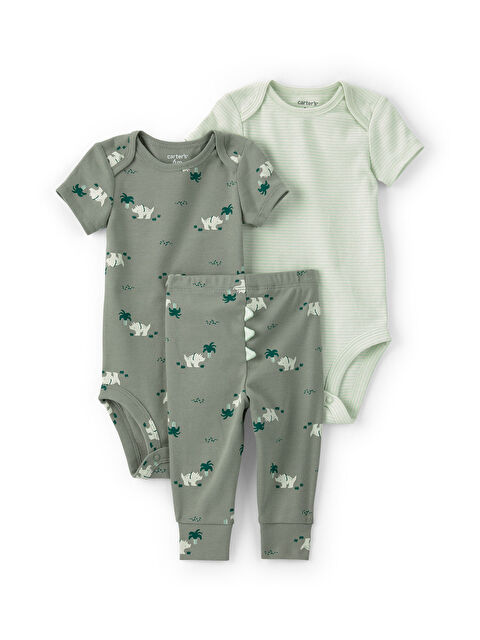 Carter's Erkek Bebek 3'lü Set Yenidoğan-24 Ay Yeşil