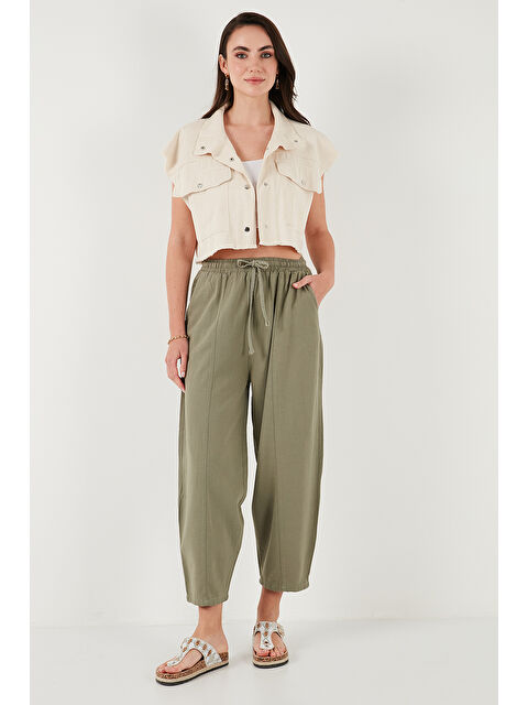 Lela Pamuklu Relaxed Fit Normal Bel Daralan Paça Pantolon 668YP5198 - S000375867-18547