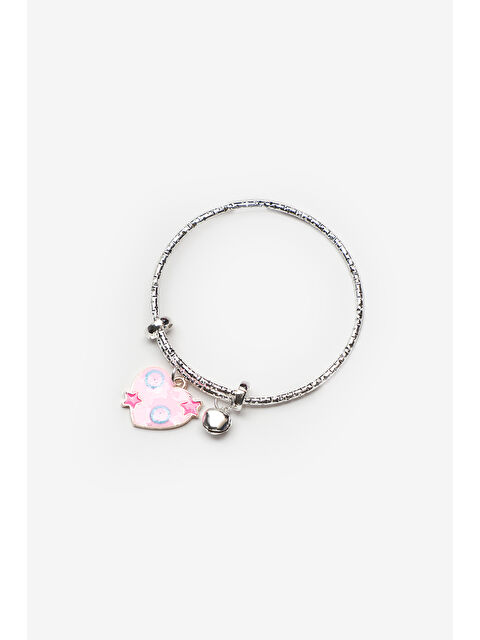 Le Mabelle Fuşya  Yıldızlı Kalp Figürlü Zil Detaylı Kız Çocuk Ayarlanabilir Bileklik - S000513231-18686