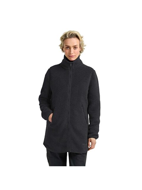 Jack Wolfskin High Curl Coat Kadın Siyah Outdoor Ceketi - S000490170-19351