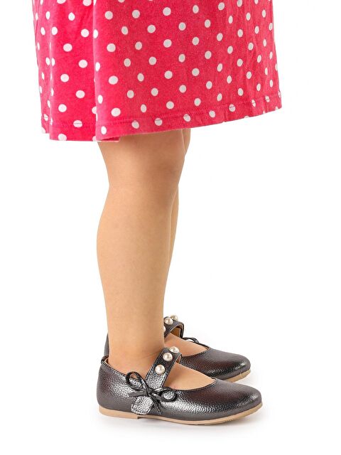 Kiko Kids Bareti Vakko İncili Günlük Cırtlı Kız Çocuk Babet Ayakkabı - S000026875-26405