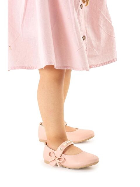 Kiko Kids Bareti Cilt İncili Günlük Cırtlı Kız Çocuk Babet Ayakkabı - S000026840-23490