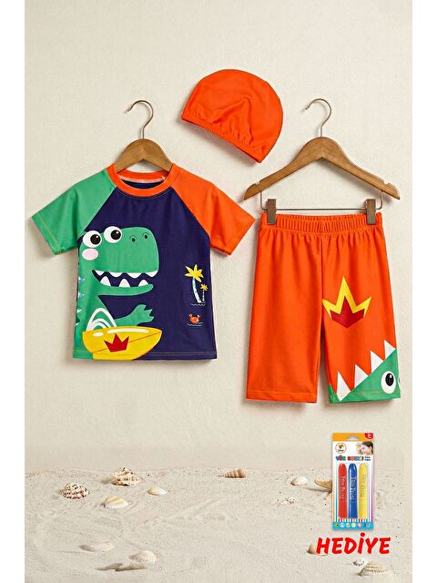 ZUZUNGA Summer Dino Erkek Çocuk Mayo Takımı