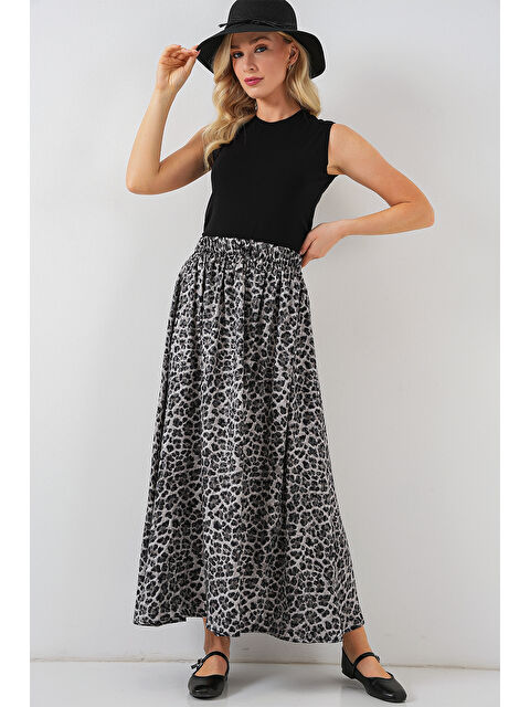 Bigdart Kadın Uzun Ayrobin Etek 8050 - Antrasit - S000395934-29666