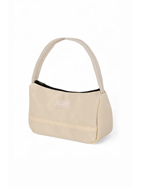 TONNY BLACK Kadın Krem Önü Yazılı Baget El ve Omuz Çantası - S000495413-19966