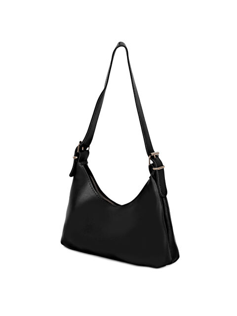 TONNY BLACK Kadın Siyah Suni Deri Baget El ve Omuz Çantası - S000495414-19351