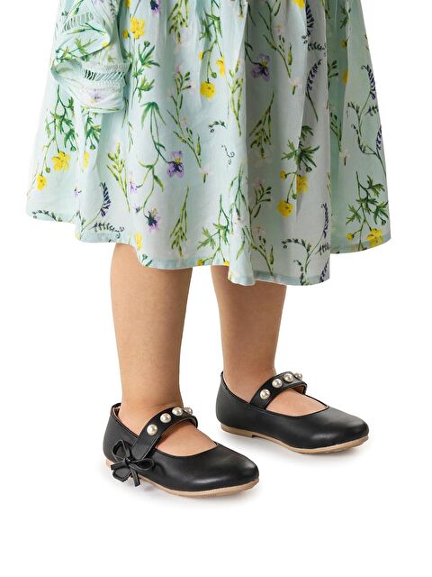 Kiko Kids Bareti Cilt İncili Günlük Cırtlı Kız Çocuk Babet Ayakkabı - S000026840-19351