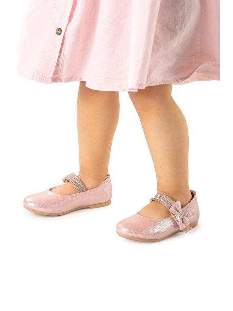 Kiko Kids Cerry Vakko Cırtlı Kız Çocuk Taşlı Babet Ayakkabı - S000026874-23490