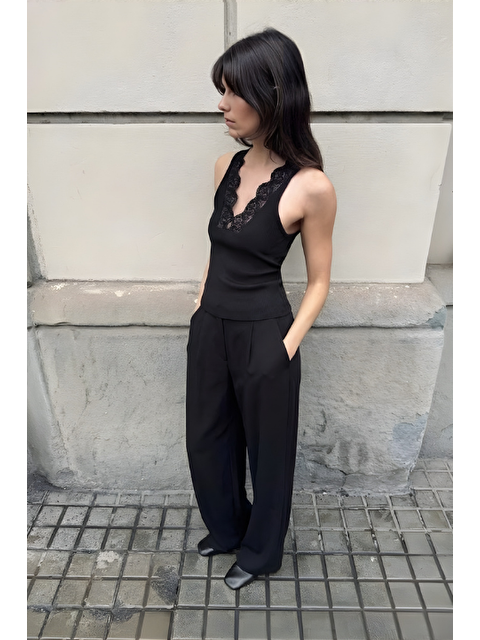 Mevra Palazzo Pantolon Siyah - S000506949-19351