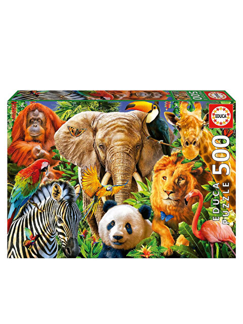 Educa Puzzle 500 Parça Vahşi Hayvan Kolajı 19550