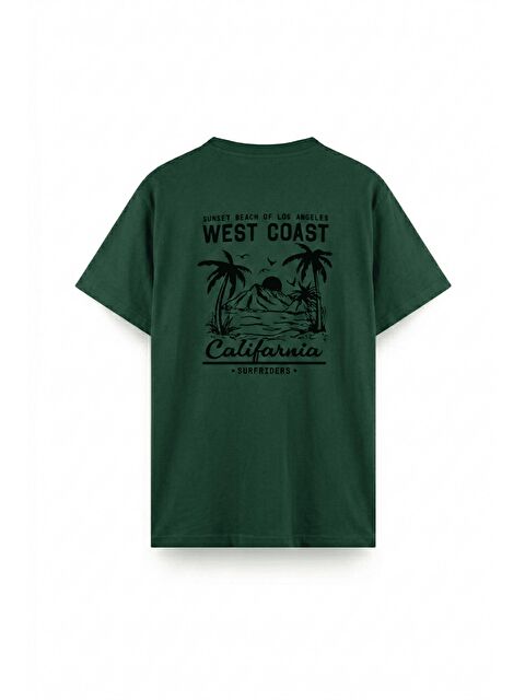 Oksit West Coast Surfriders California Baskılı Erkek Unisex Oversize Tişört Büyük Beden Tshirt - S000523454-18194