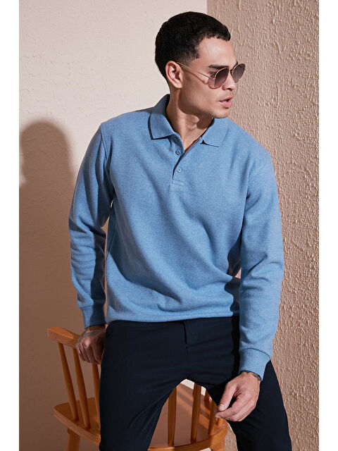 Buratti Pamuk Karışımlı Regular Fit Polo Yaka Erkek Kazak 456223 - S000067949-19393