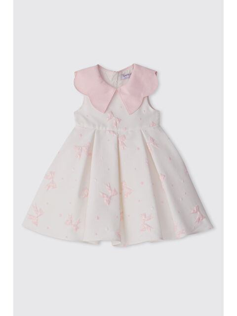 Panço Kız Bebek Pembe Parti Elbisesi
