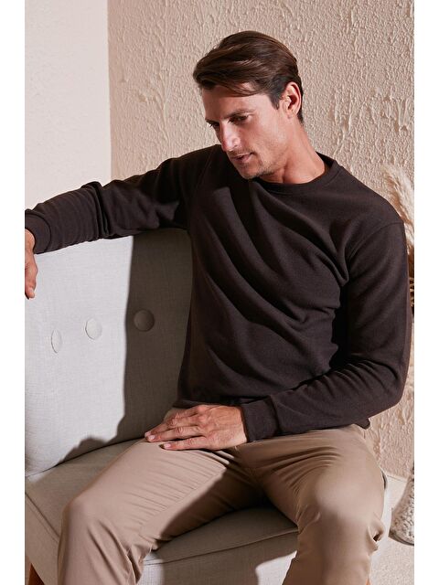 Buratti Slim Fit Bisiklet Yaka Pamuklu Erkek Büyük Beden Kazak 456201 - S000000790-19413