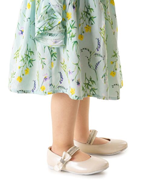 Kiko Kids Cerry Cilt Cırtlı Kız Çocuk Taşlı Babet Ayakkabı - S000026841-17219