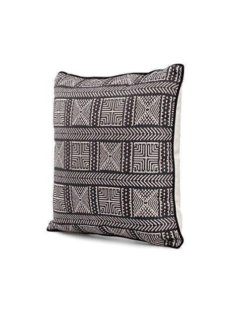 Asdiva Özel Tasarım 43x43 Dokuma Kırlent Kılıfı Biyeli Gizli Fermuarlı Dekoratif Salon - S000345150-19351