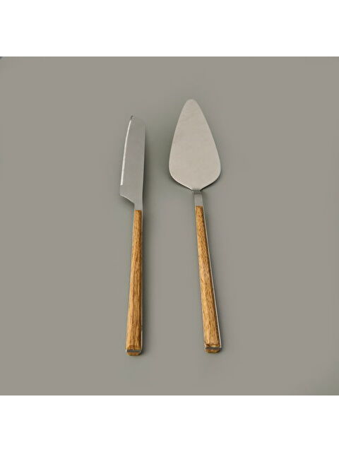 The Mia Bianco 2 Parça Salata Servis Takımı - Kahverengi / Gri - S000398917-37320