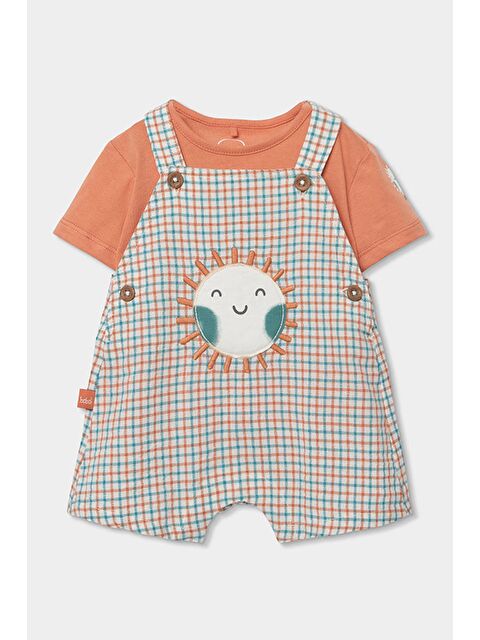 Boboli Güneş Nakışlı Salopet 6-24 Ay Turuncu