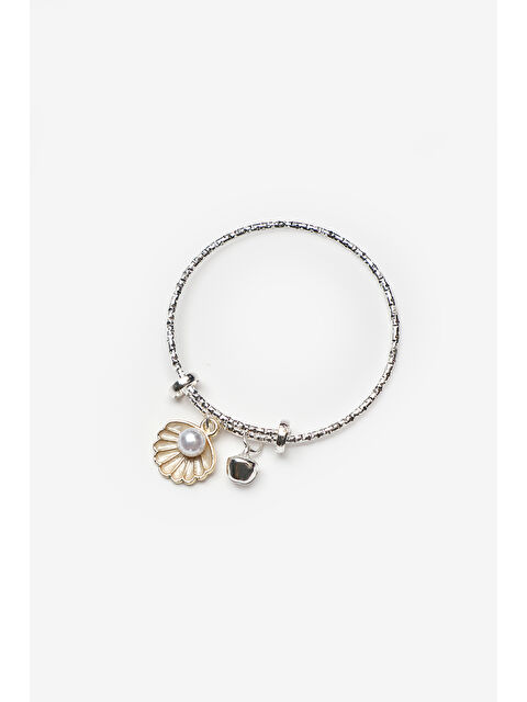 Le Mabelle Ekru İncili Midye Figürlü Zil Detaylı Kız Çocuk Ayarlanabilir Bileklik - S000513236-19965