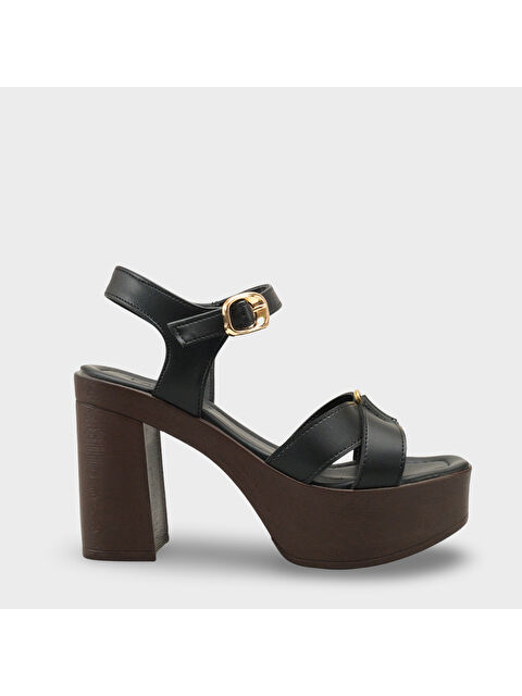 Capone Outfitters Sheilah Platform Çapraz Bantlı Bilekten Bantlı Kadın Topuklu Ayakkabı