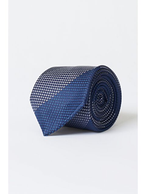 Altınyıldız Classics Erkek Lacivert-Bej Desenli Lacivert Bej Klasik Kravat - S000413980-6417