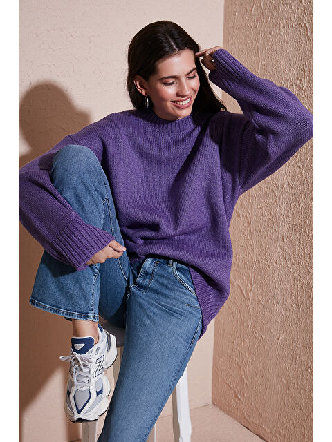 Lela Regular Fit Bisiklet Yaka Basic Triko Kazak 4616213 - S000424847-20042