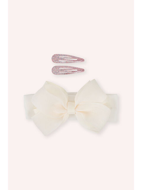 Panço Kız Çocuk Ekru Toka Seti - S000523730-19965