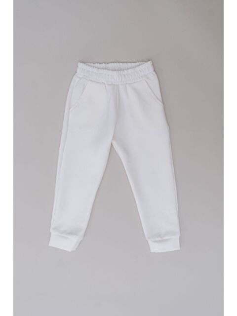 C&City Kız Çocuk Manşetli Paça Eşofman Altı 871 Ekru - S000497509-19965