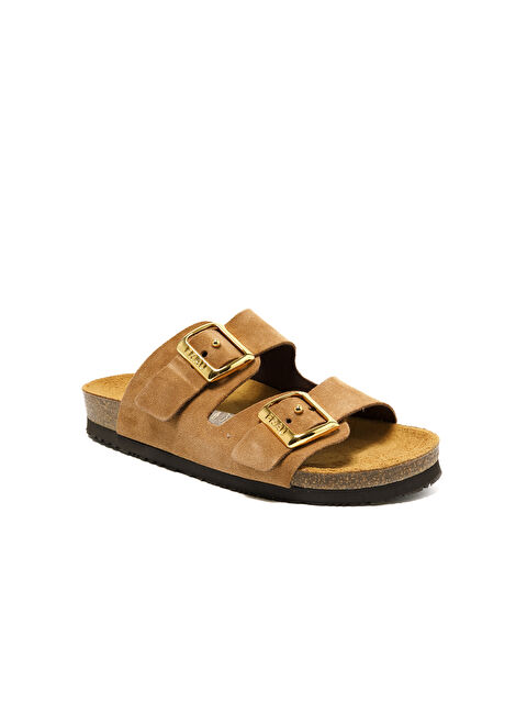 Frau Kadın Terlik 17D8 VELOUR-S Terra (Brown)