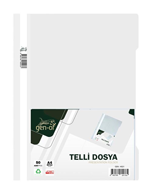 Gen-Of Telli Dosya 50 Li 1 Paket A4 Beyaz - S000363427-20063