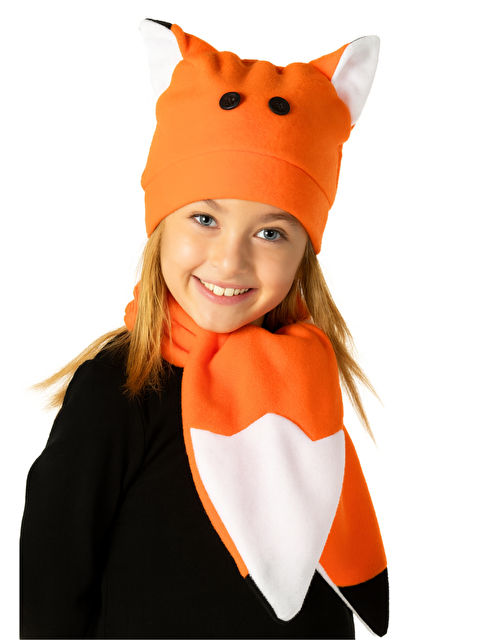 Casabony Dostum Tilki Turuncu Çocuk Atkı & Bere Takım - S000442744-20013