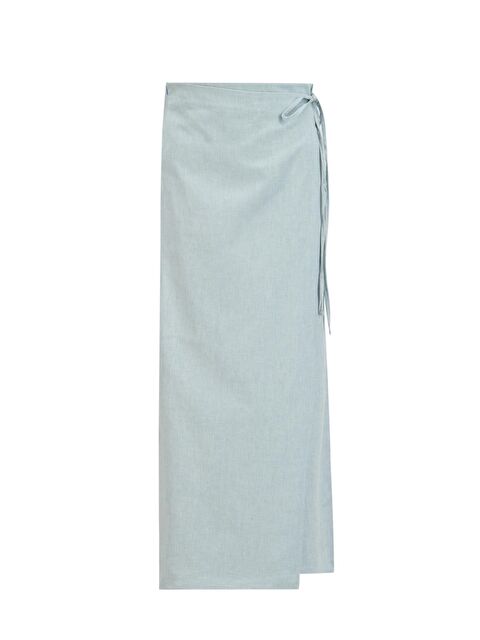 ARMİNE Anvelop Denim Görünümlü Etek 25Y1806 Gri Mavi - S000490801-17234