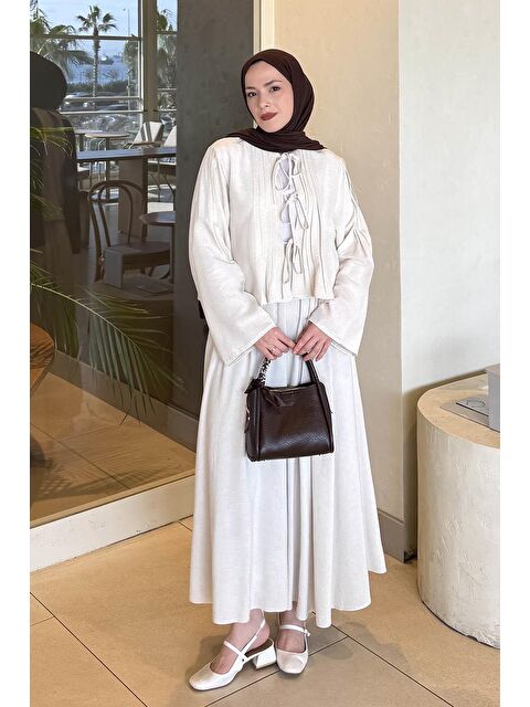 Lamelif Pileli Bağlama Detaylı Takım Taş - S000515467-25636