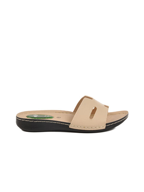 Ayakmod Bej Jel Taban Anatomik Kadın Terlik 6813 Z - S000393349-19928