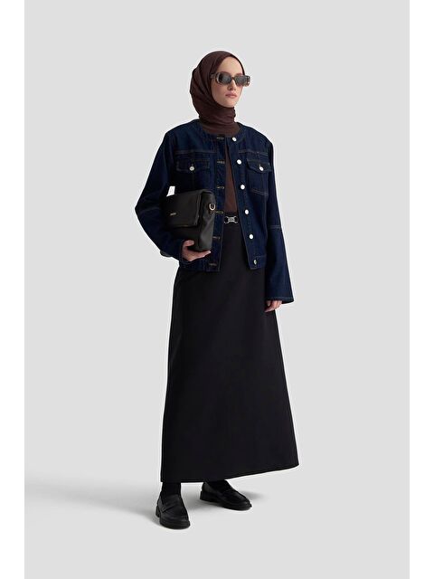 ARMİNE Kemer Detaylı Etek 25K1915 Siyah - S000490806-19351