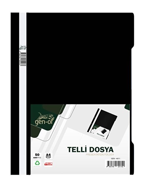 Gen-Of Telli Dosya 50 Li 1 Paket A4 Siyah - S000363427-19351