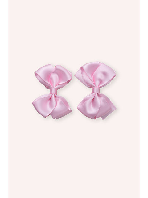 Panço Kız Çocuk Saten Pembe 2'li Toka Seti - S000523736-20024