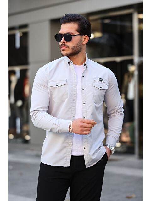 Comstar Erkek Çift Cep Paraşüt Kumaş Gömlek - S000320133-17308