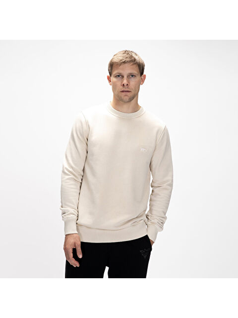 Bad Bear Dab Erkek Bej Bisiklet Yaka Sweatshirt - S000504620-19928