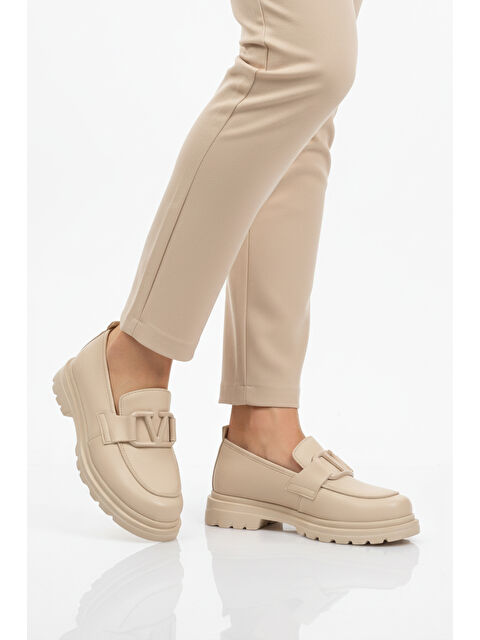 Ayakmod Bej Hafif Esnek Kadın Casual Ayakkabı 2644 Z - S000485829-19928