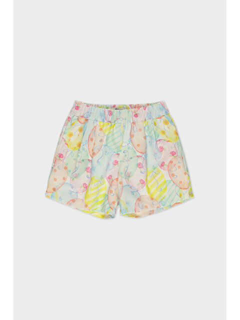 Panço Kız Bebek Desenli Beyaz Şort - S000523737-20063