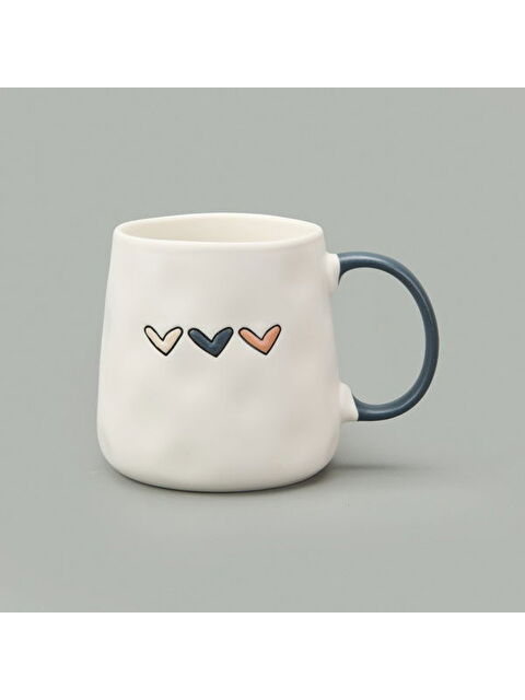 Evidea Kitchen Kalp Desenli Kupa - Krem - 450 ml - S000393338-19966