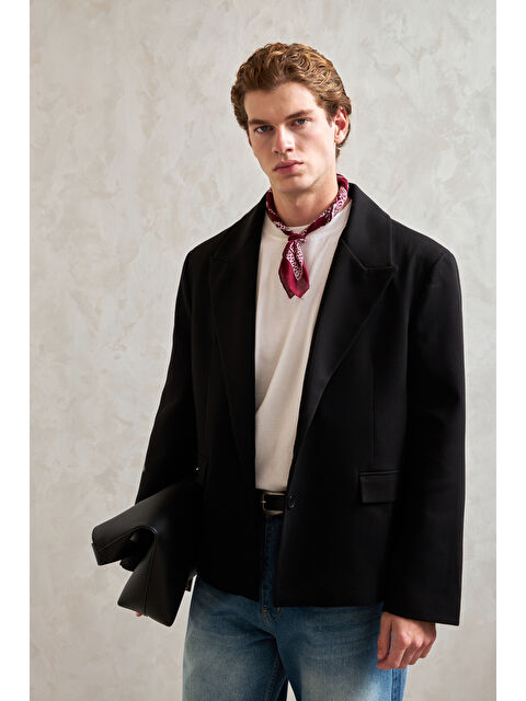 HYMAN Erkek Oversize Blazer Ceket - S000515489-19351