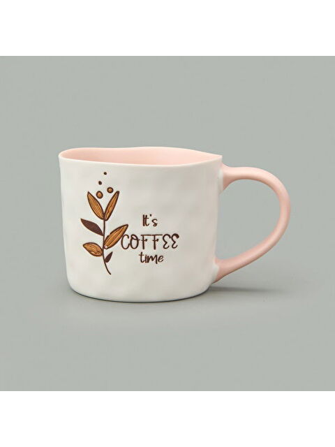 Evidea Kitchen It's Coffee Time Kupa - Beyaz / Pembe - 450 ml - S000393342-19966