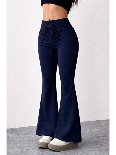 Tarz Cool Kadın Yüksek Bel Flare Paça Eşofman Altı – 2 İplik Kumaş, Toparlayıcı, İspanyol Paça