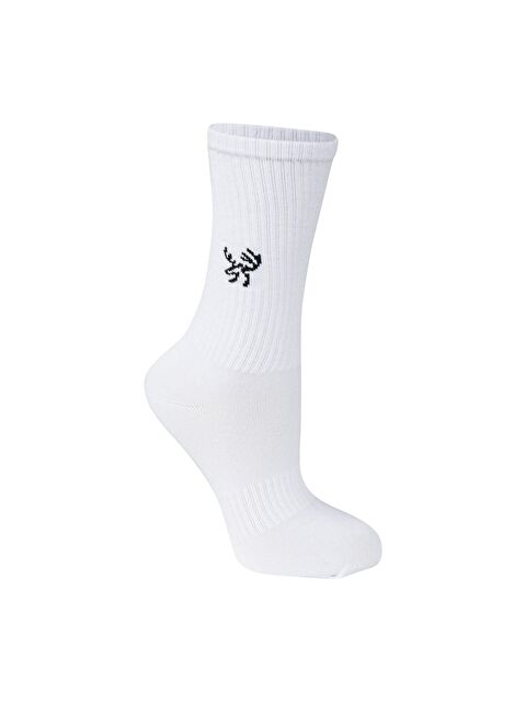 2AS Uzun Bambu Spor Çorap Beyaz - S000485833-20063
