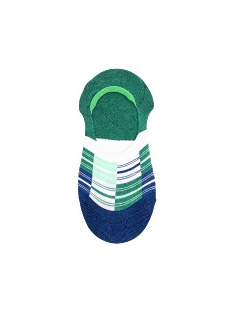 2AS Yeşil Mavi Çizgili Babet Çorap - S000485832-18194